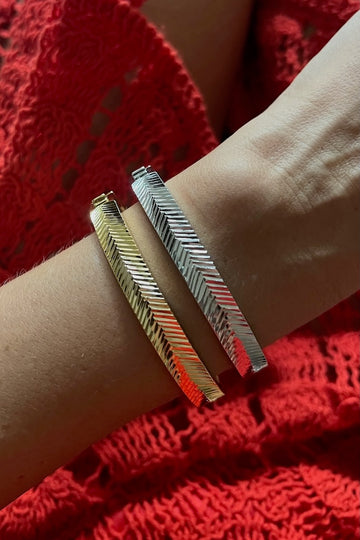 SUNRAY BANGLE- SILVER PLATE